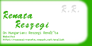 renata reszegi business card